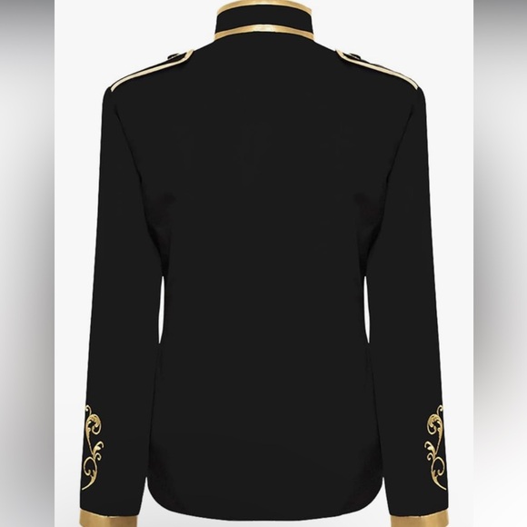 Unisex Military Blazers Prince Coats Drummer Parade Punk Officer Jacket, medium - Picture 7 of 10